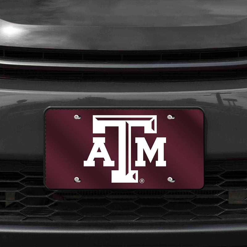 RICO Texas A&M Aggies - Mirrored Look - Red Laser Cut License Plate - Image 2